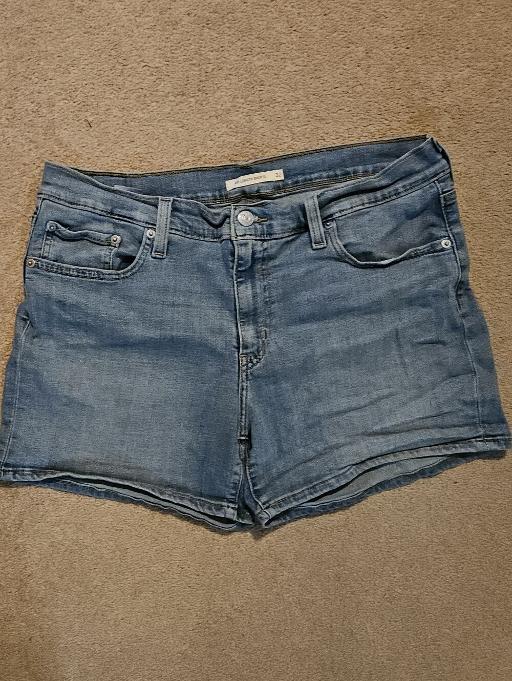 Women's Mid-Wash Denim Jean Shorts - Classic Casual Cut